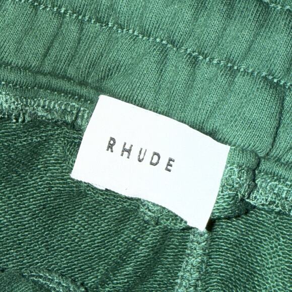 Rhude Men’s Classic Drawstring Sweatpants Hunter Green Street Wear Size Medium - Picture 4 of 6